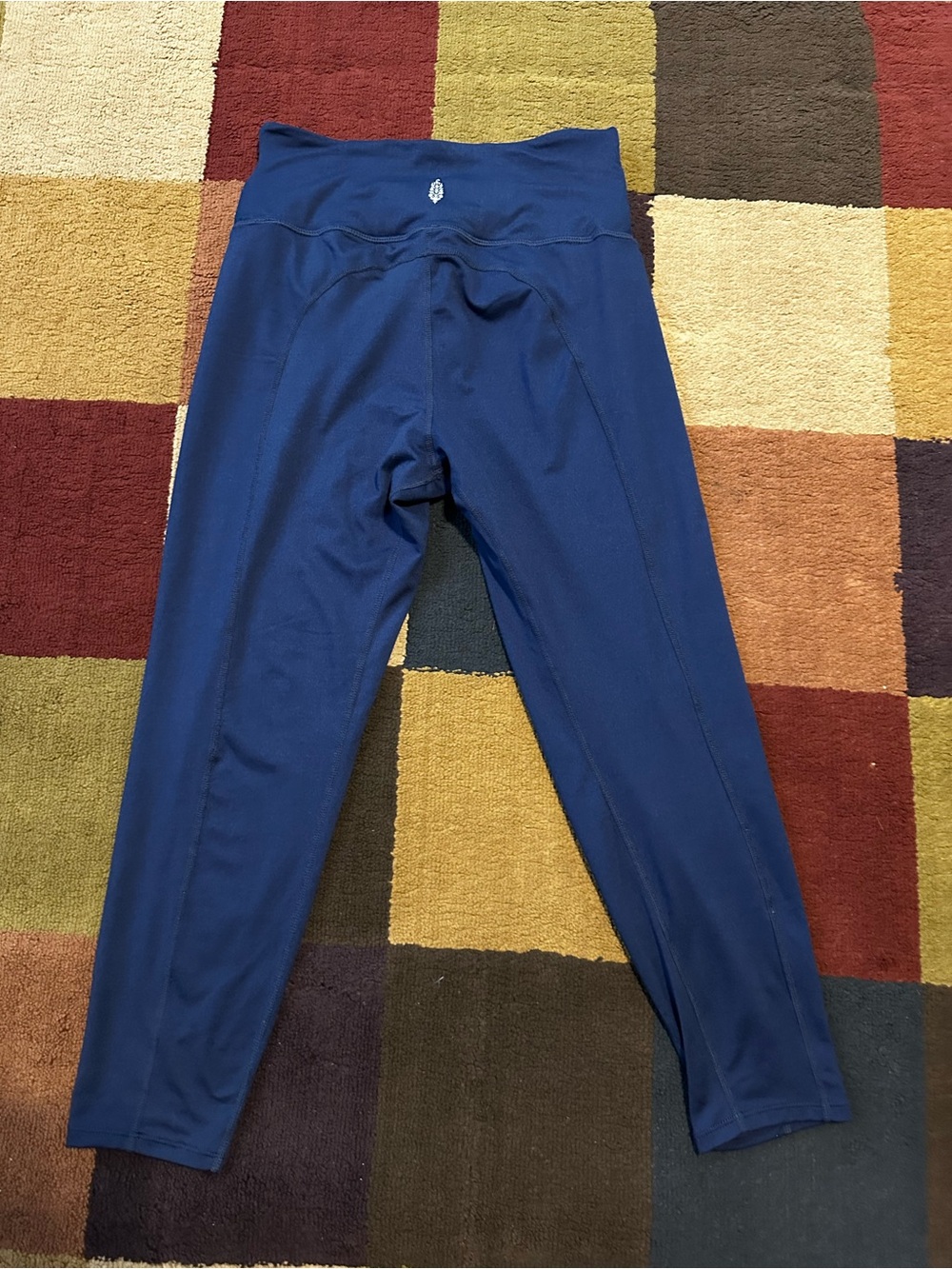 Free People High-Waist Navy Blue Leggings